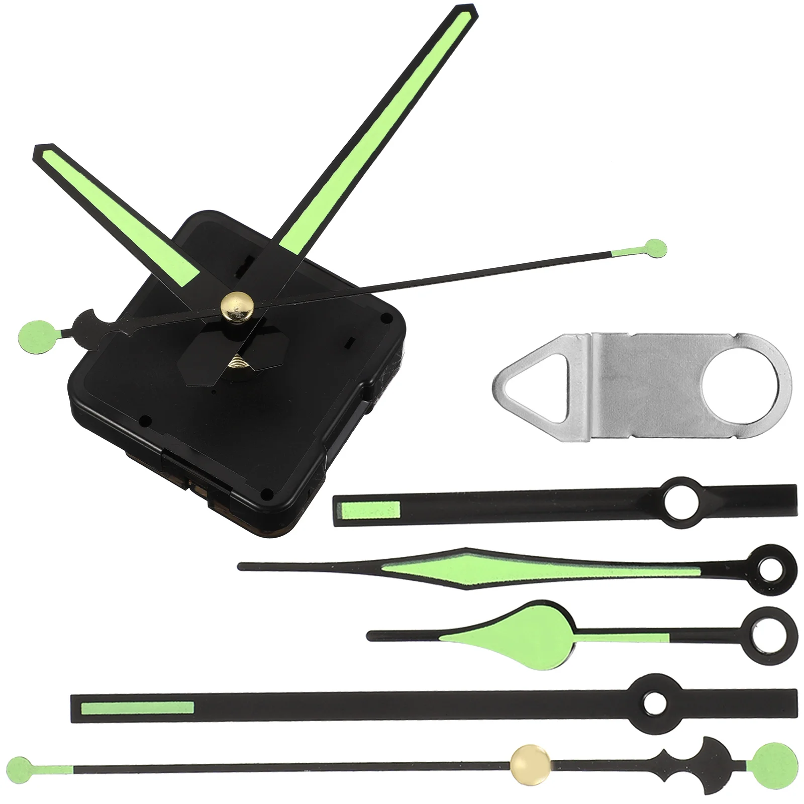 Fluorescence Clock Movement Work Digital Hands Motor Kit Plastic DIY Repair Parts Replacement Mechanism Long Shaft