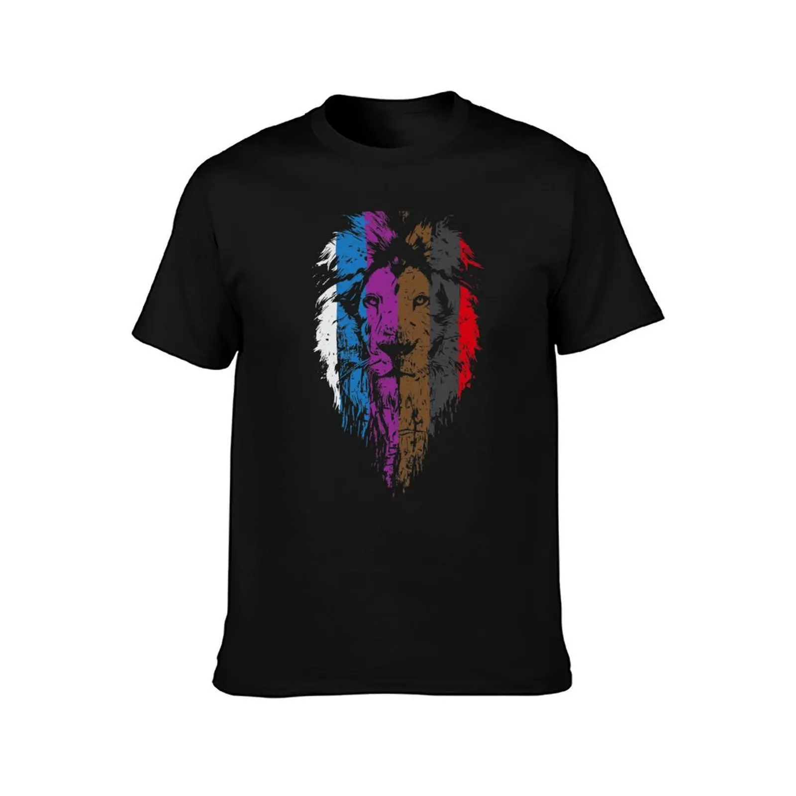 BJJ Belt Rank Lion Face for Jiu Jitsu T-Shirt Summer Casual Cotton Tee Oversized Streetwear Tops Vintage Graphic Print