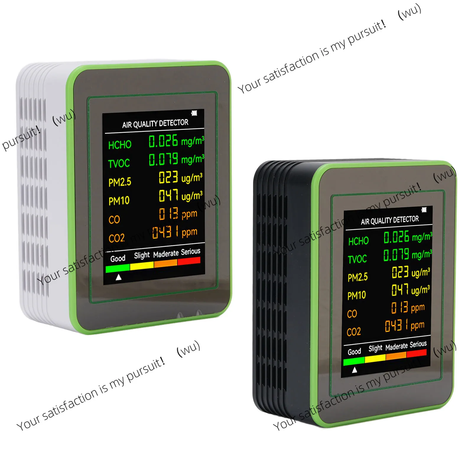 

Air Quality Detector CO2 TVOC HCHO PM2.5 PM10 Portable Air Tester Color LCD Digital Display PM2.5 PM10 Detector