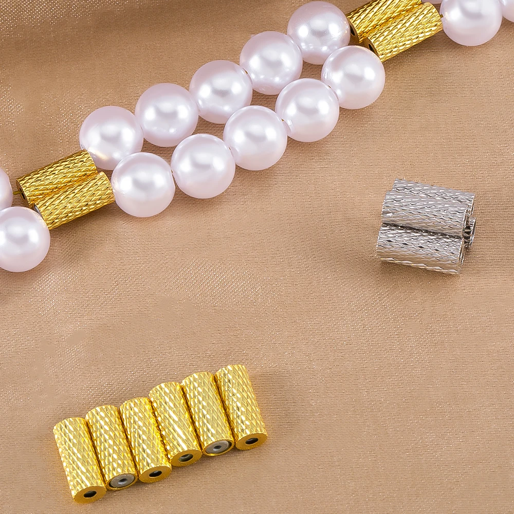 

2/4Pcs Copper Magnetic Suction Tube 4x10mm Spacer Beads For Jewelry Making DIY Necklace Bracelet Handmade Supplies Accessories