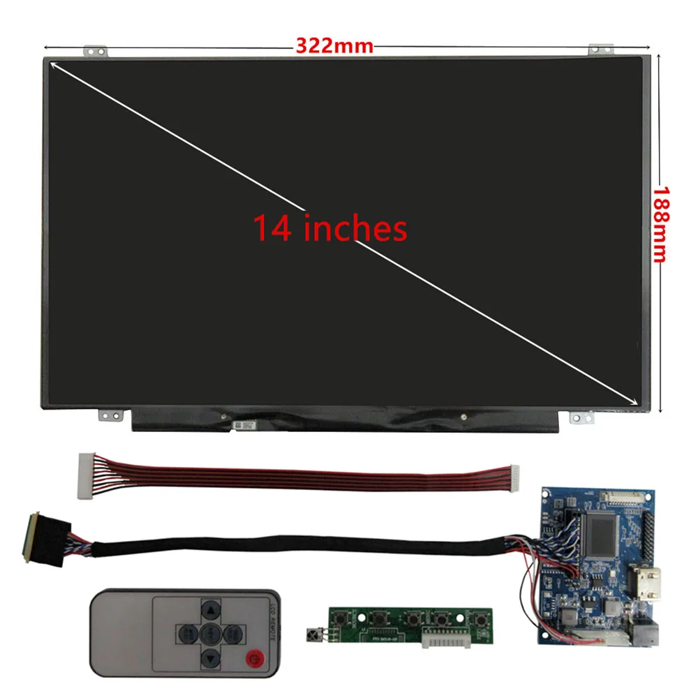 Imagem -03 - Polegada Faça Você Mesmo Monitor Lcd Tela Driver Placa de Controle Hdmi-compatível Digitador Touchscreen Kit para Raspberry Laranja pi 14