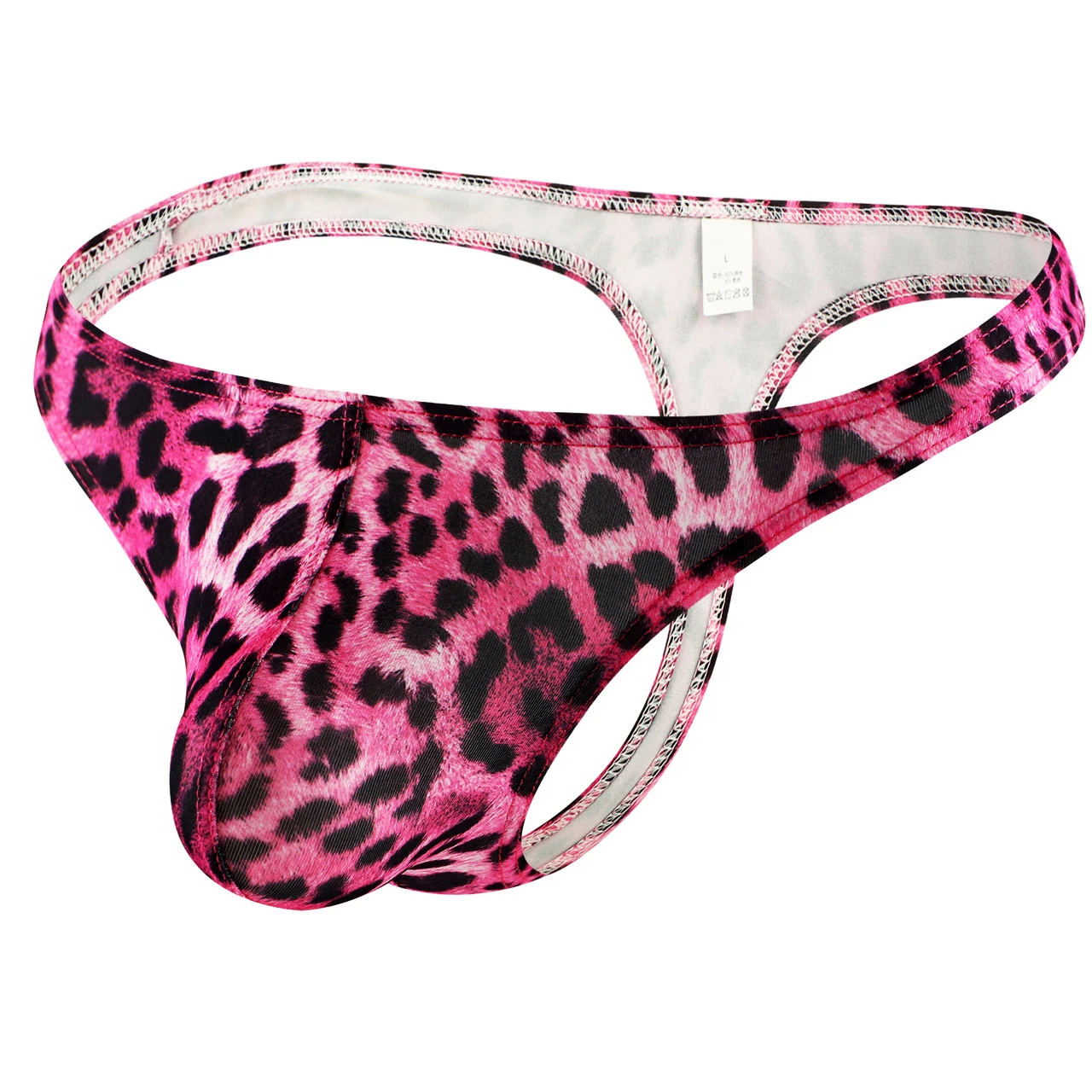 

стрингі чоловічі Male Penise Bag Underwear U Convex Leopard Print Thong Pouch Bulge Tangas Sexys Para Hombre Mens G String