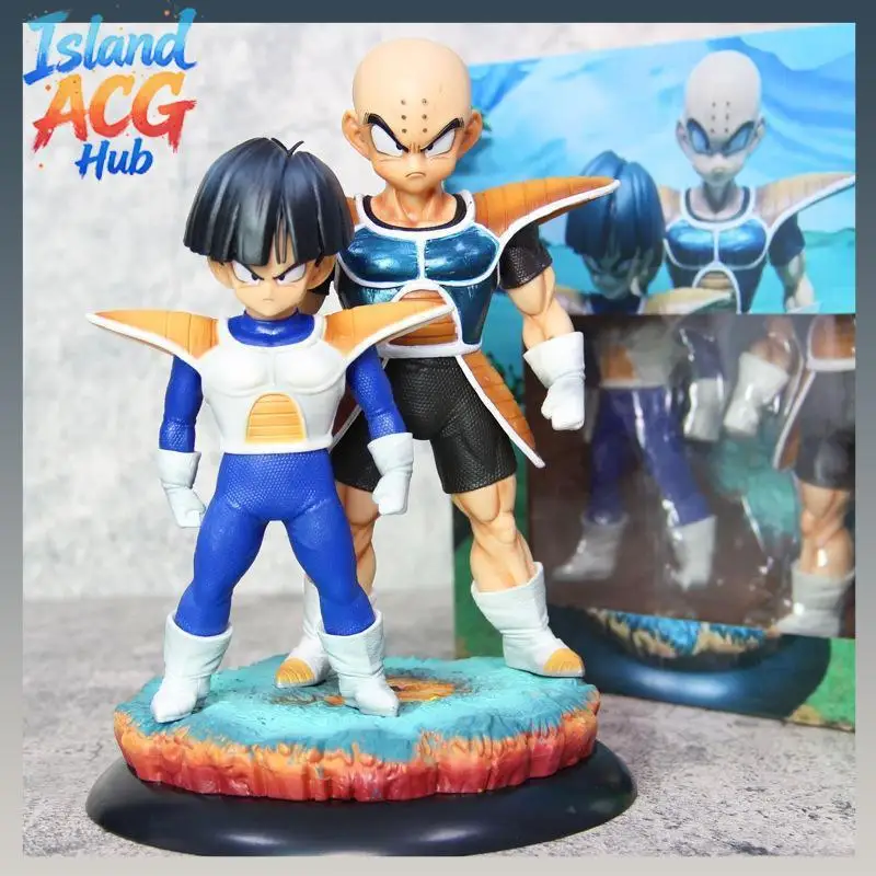 

Коллекционная фигурка Dragon Ball Z: Крилин и юный Гохан (Сага о Намеке, Земля, Боевой дуэт), модель для декора рабочего стола, подарок для фанатов