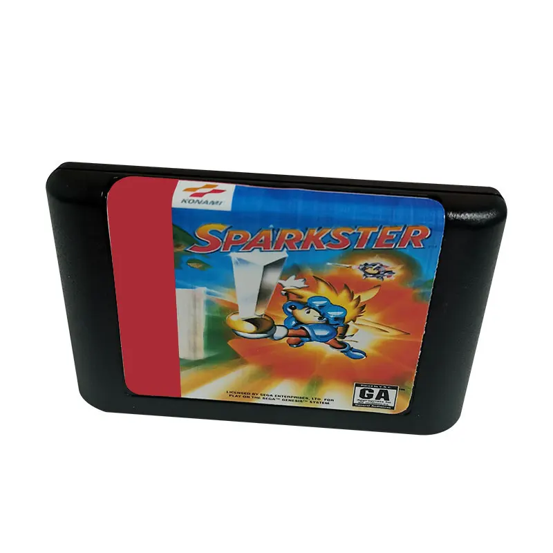 Для классического игрового картриджа SPARKSTER, 16-битная MD-карта для консоли Mega Drive 2 Genesis | Регион бесплатно