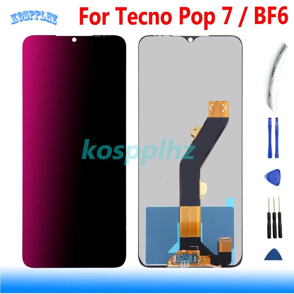 

6.6" For Tecno Pop 7 BF6 Display Touch Screen Digitizer Assembly For Tecno Pop 7 LCD Replacement
