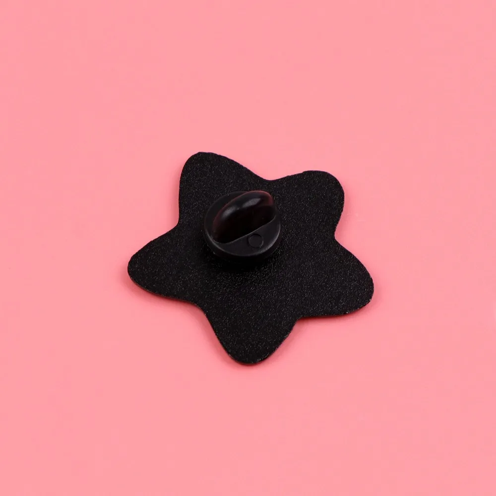 Star Shape Badges Enamel Pins Cute Positive Quote Brooch Metal Lapel Pin for Backpack Jacket Hat Clothing Decor DIY Gift Crafts