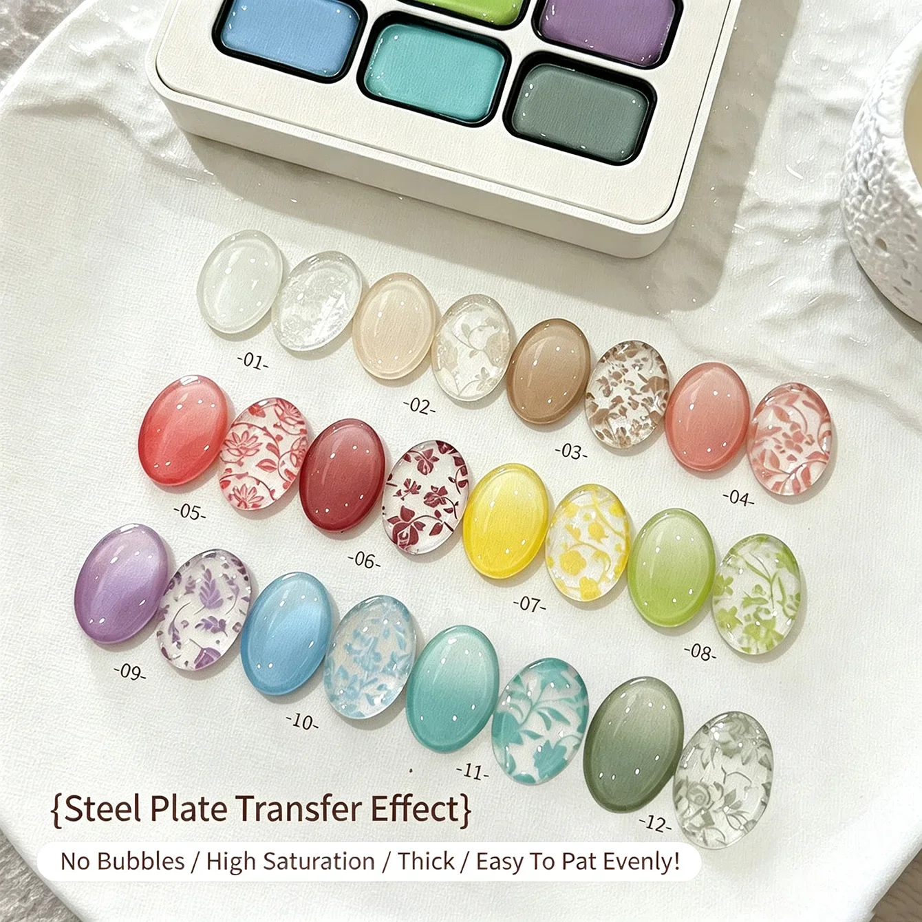 Fall Nails 12-Grid Candy Ice Cream Series Patting Gel Nail Polish, 2026 New Popular Macaron Dopamine Colorful Nail Art