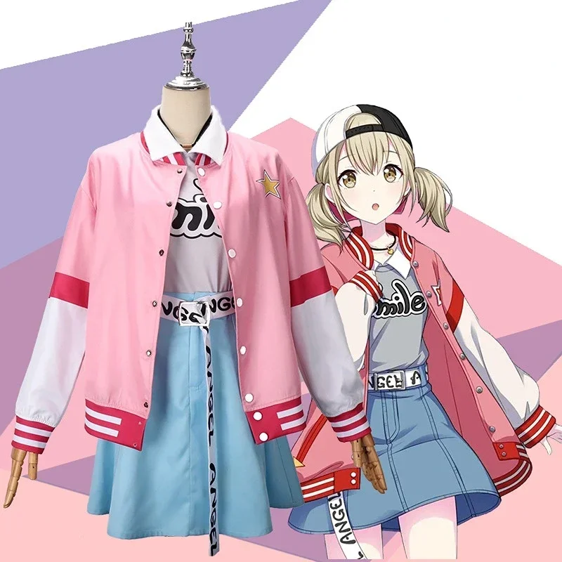 أزياء كوكسي أنيمي أزوساوا كوهاني التأثيرية لعبة مشروع سيكاي الملونة حية معطف فرقة سيئة JK ملابس موحدة أزياء الهالوين رولبل