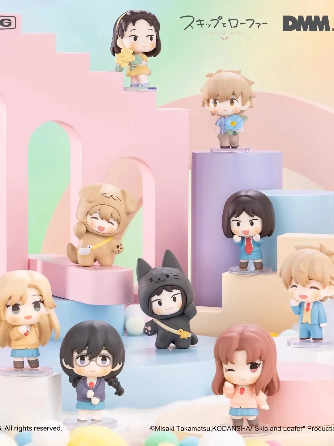 Oryginalne figurki Gong Skip i Loafer z serii Mini, Blind Box, Kawaii Mystery Box, figurki anime, dekoracja pokoju, kolekcja, prezenty urodzinowe dla dzieci.