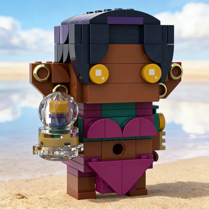 

170 деталей MOC Brickheadz: Модель трона Розеллы, конструктор, развивающая игрушка, рождественский подарок, креативная идея