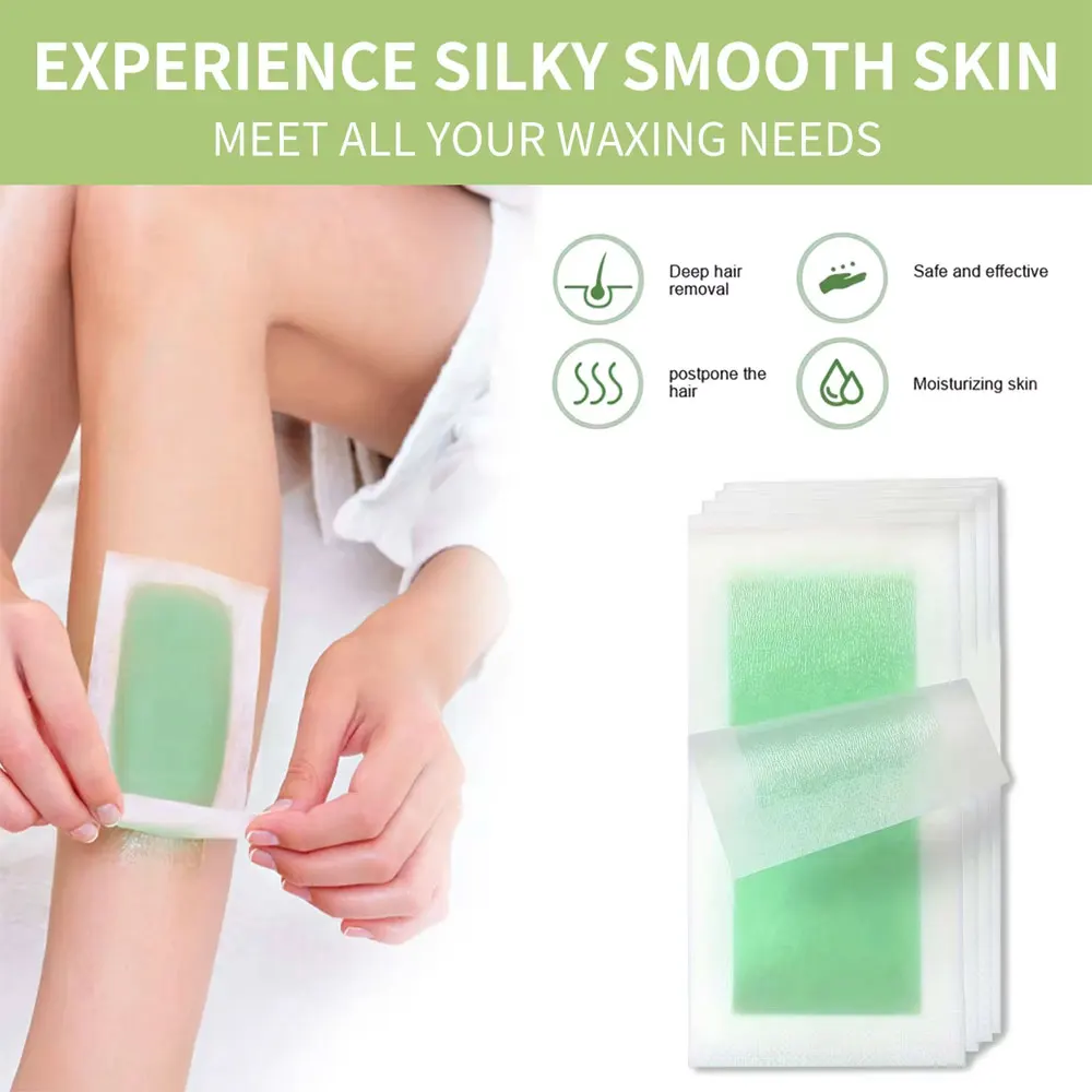Depilatory Wax Strips Hair Removal Wax Paper Cold Wax Strips Paper For Face Neck Arm Leg Body Beauty Tools - view 3