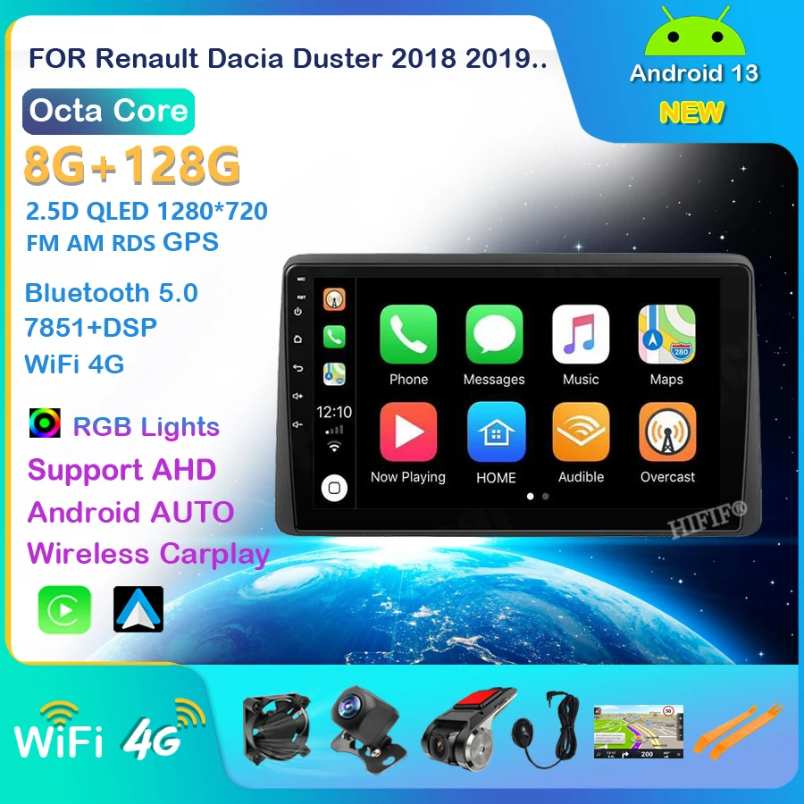 For Renault Dacia Duster 2018 2019 ARKANA-2019 2 Din Android 10.1