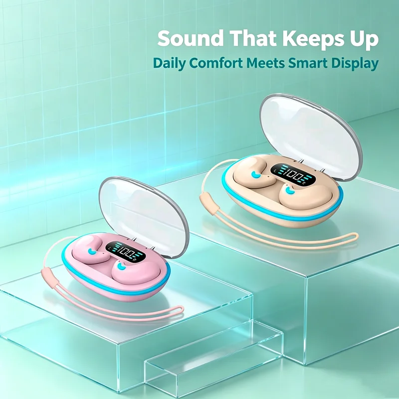 X55pro Sleeping Earbuds Hifi Level Stereo Sound Build-In Mic for all smartphones headphones bluetooth