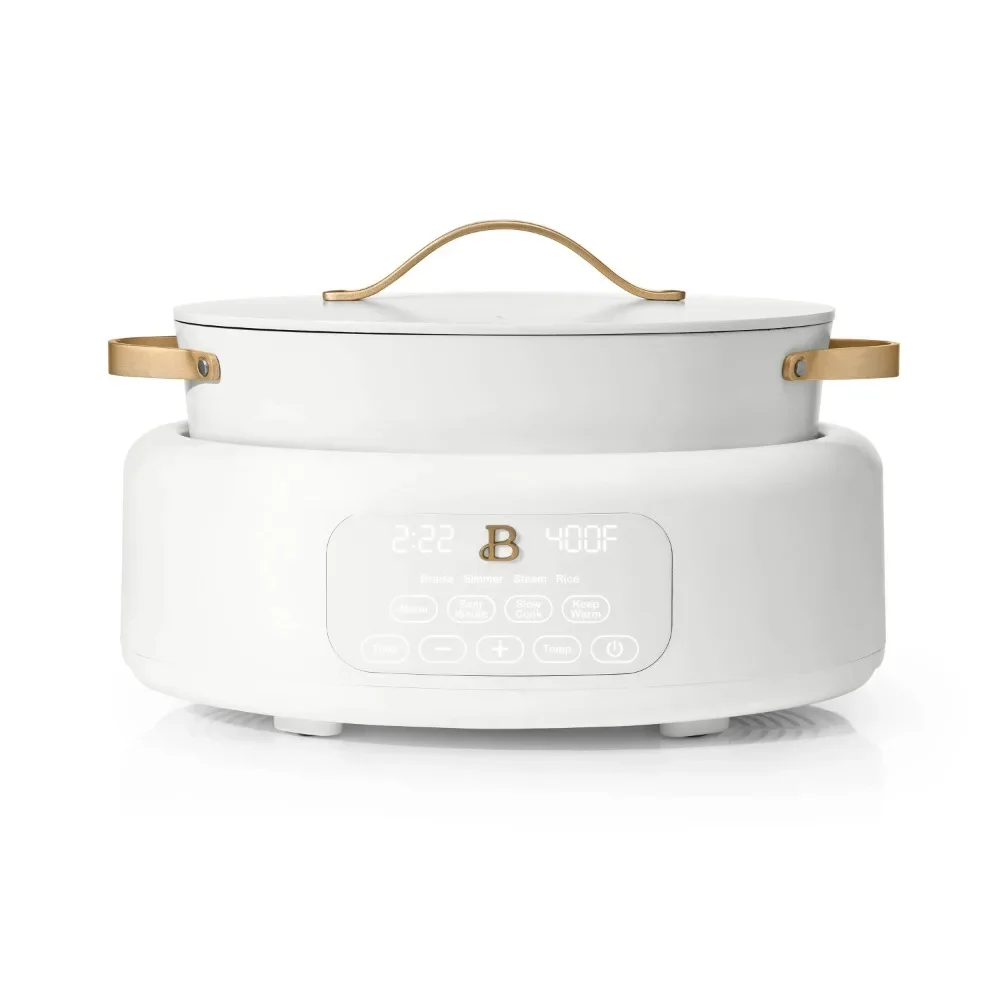 Beautiful 10 in 1 6 Qt Electric Multi-Cooker, White Icing