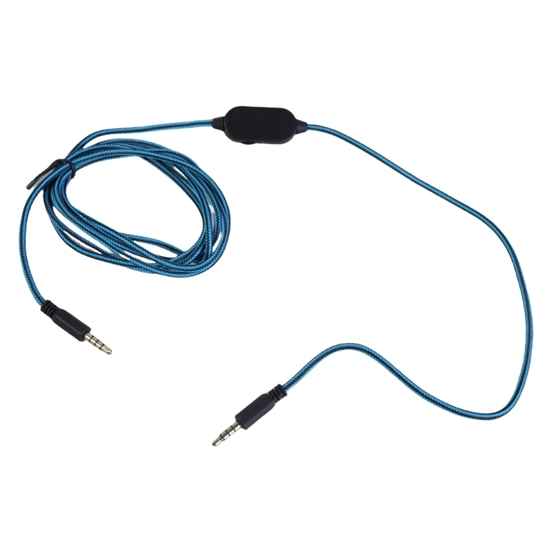 Replacement Nylons Braideds Gaming Headsets Sound Cable for AW310H with Inline Controls