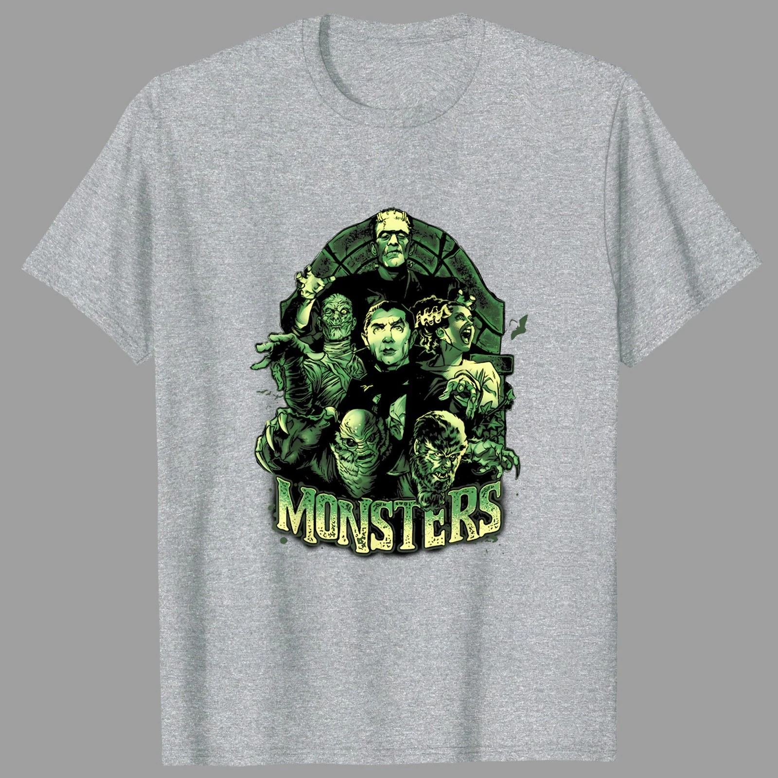 تي شيرت Monster Mash Frankenstein لعشاق أفلام الرعب - متعدد الألوان الفاخرة الراقية لكل من الرجال والنساء، قميص Y2k للصيف