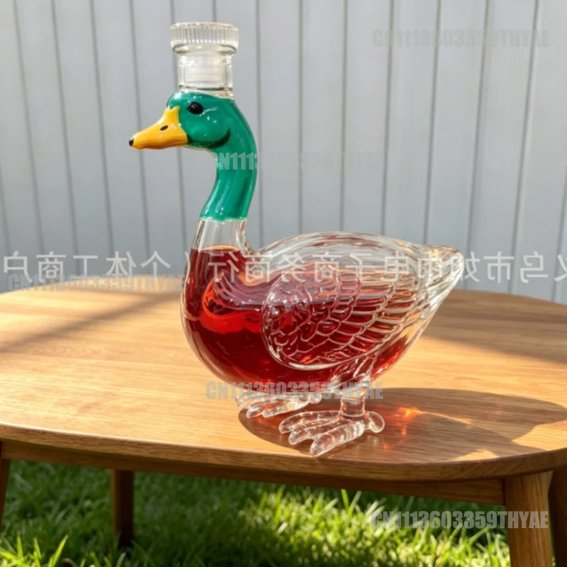 Decantador con Forma de Ganso Grey Goose de Edición Aniversario, Botella de Vodka de Vidrio Esmerilado, Artículo de Barra Coleccionable Único