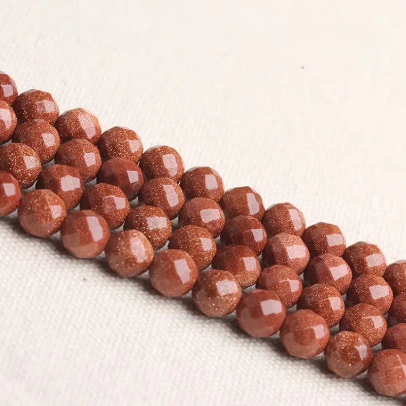 

Golden sand stone 64 faceted loose beads work in progress Buddha accessories