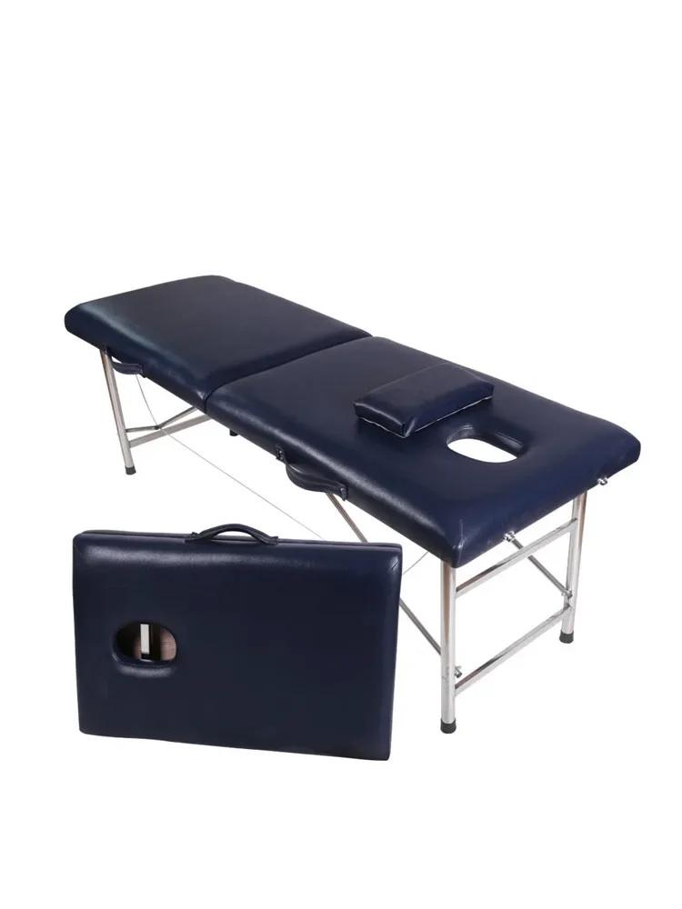 

Imported folding beauty bed soft physiotherapy bed acupuncture and moxibustion blind new stainless steel massage