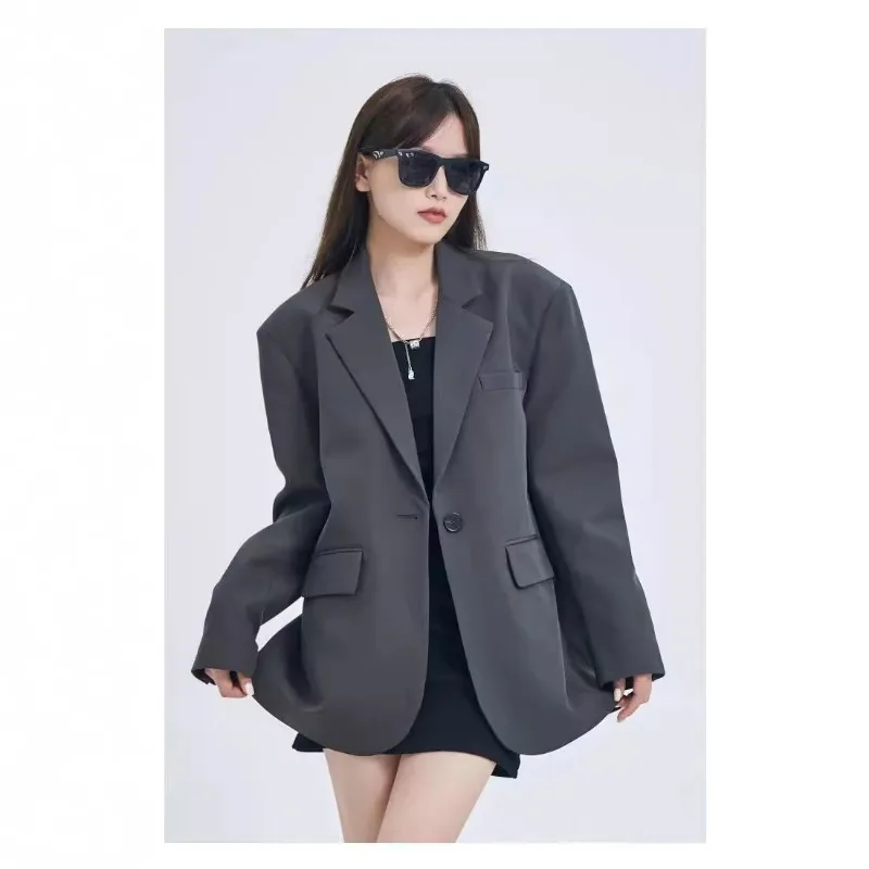 Casual Suit Jacket for Women in Autumn New Loose Version Temperament Commuting Small Suit Top for Women Blazer