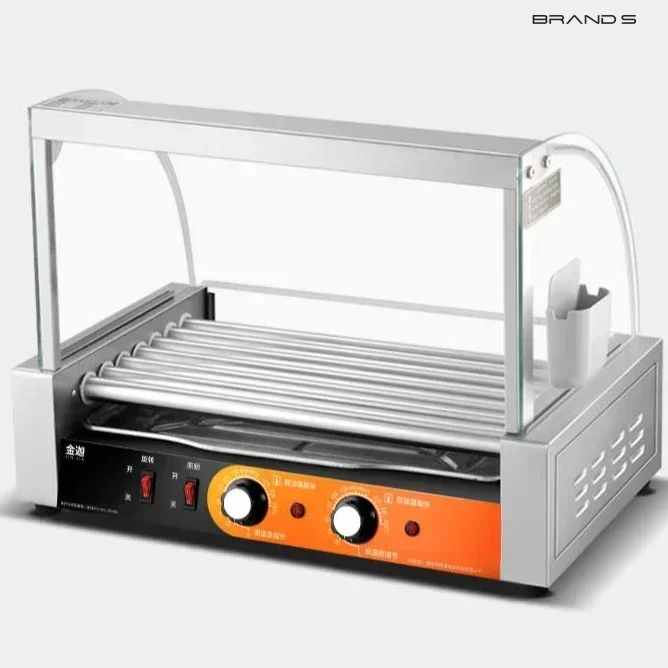 آلة شواء السجق التجارية هوت دوج لحم الخنزير التدفئة الدوارة متعددة الوظائف السجق التلقائي بالكامل #5