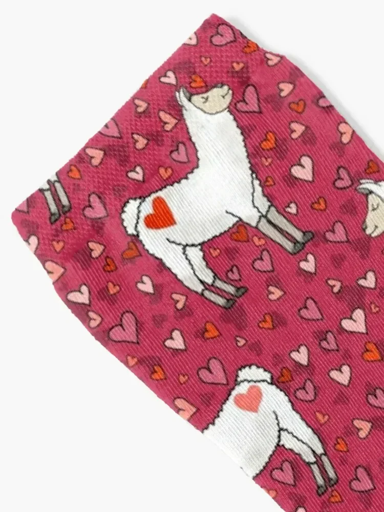 Llama Love Socks summer halloween custom warm winter Women Socks Men's