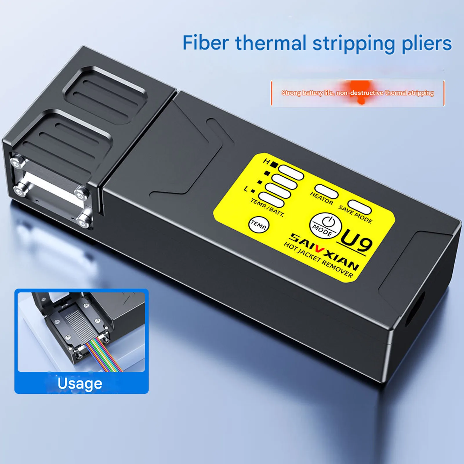 

Fiber Optic Thermal Stripper Rechargeable Auto Heating Efficient Stripping Tool