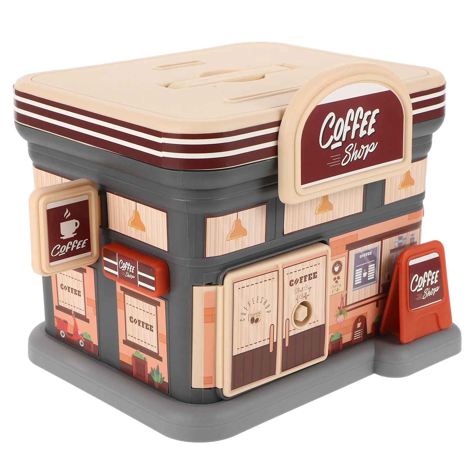 

Modern Plastic Savings Bank Smooth Surface Sturdy Money Box for Kids Home Office Unique Cash Holder Coin Jar Storage