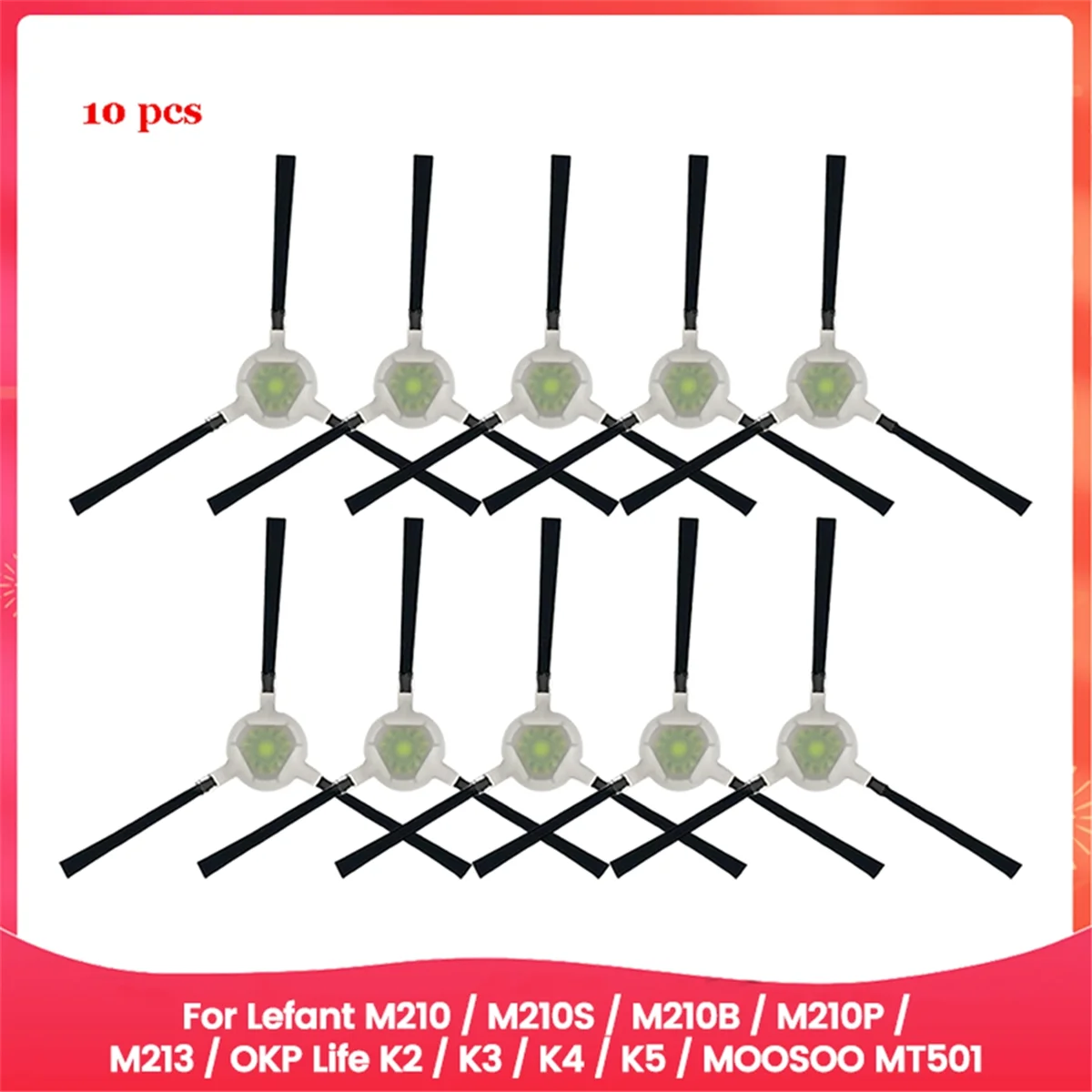 Side Brushes for Lefant M210 / M210S / M210B / M210P / M213 / OKP Life K2 / K3 / K4 / K5 / MOOSOO MT501 Vacuum Parts