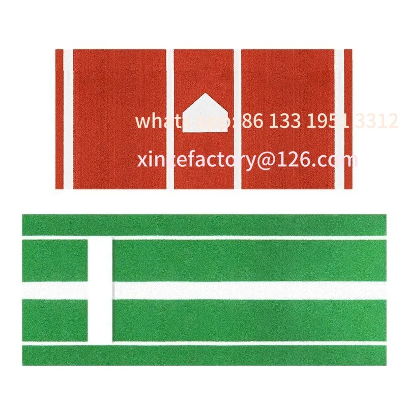 

Portable non-slip softball pitching baseball mat, rubber sheet pitcher batting softball batting mat