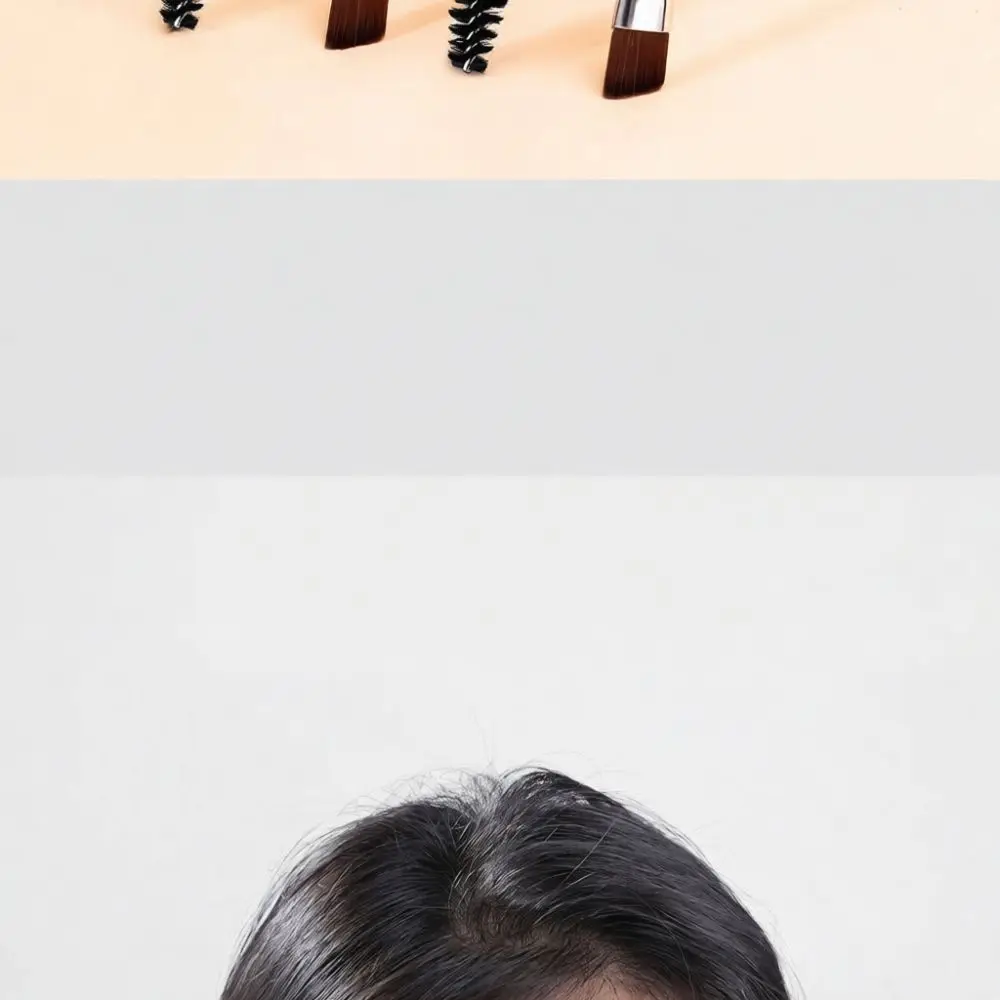 Dual Ended Angled Eyebrow Brush Professional Makeup Tool Portable Ultra Fine Eyelash Grooming Applicator For Eye Beauty