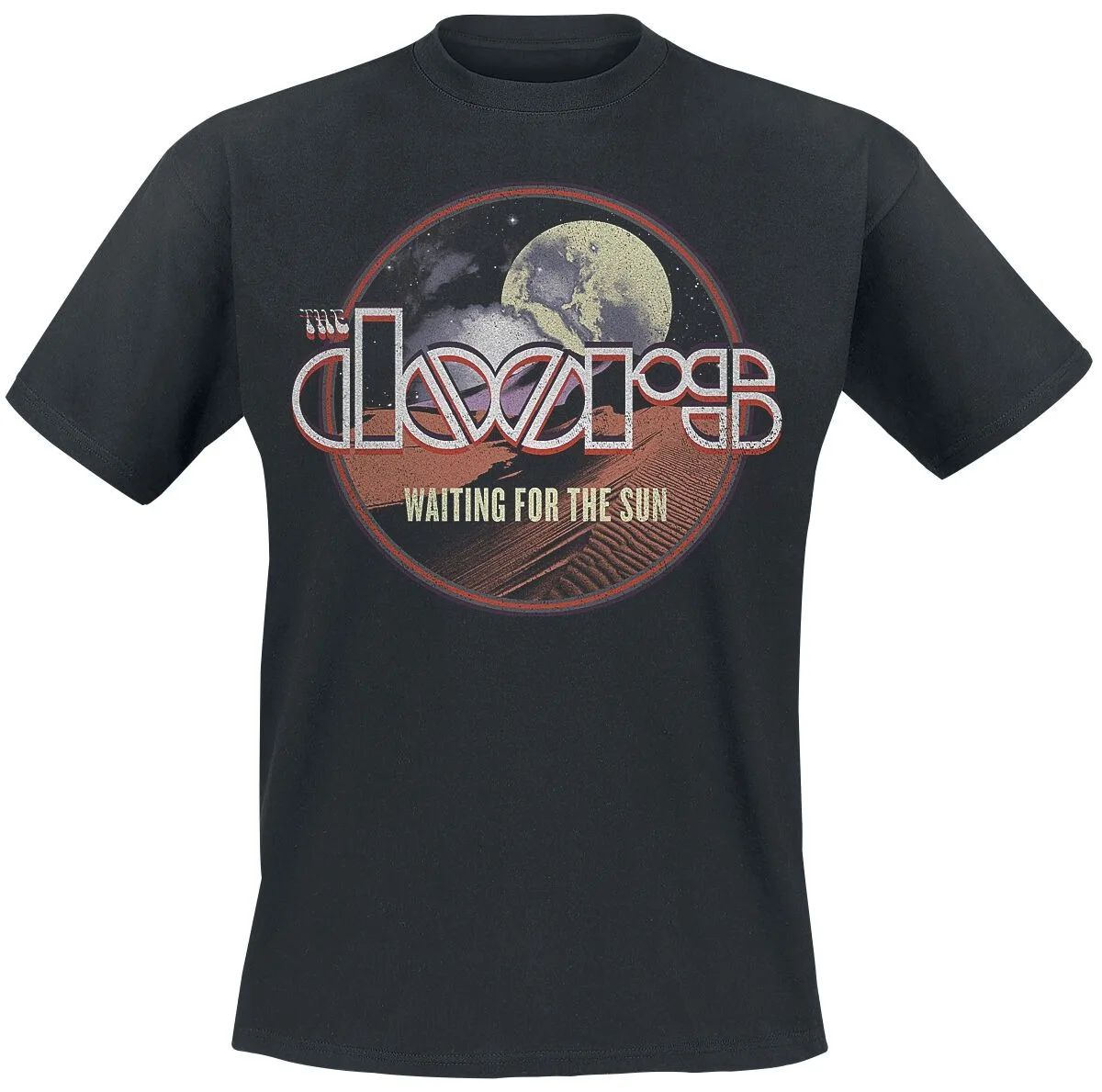 The Doors Waiting for The Sun Tee, Vintage Rock Band Shirt with Desert Moon Art Print, Psychedelic Rock Fan Merch