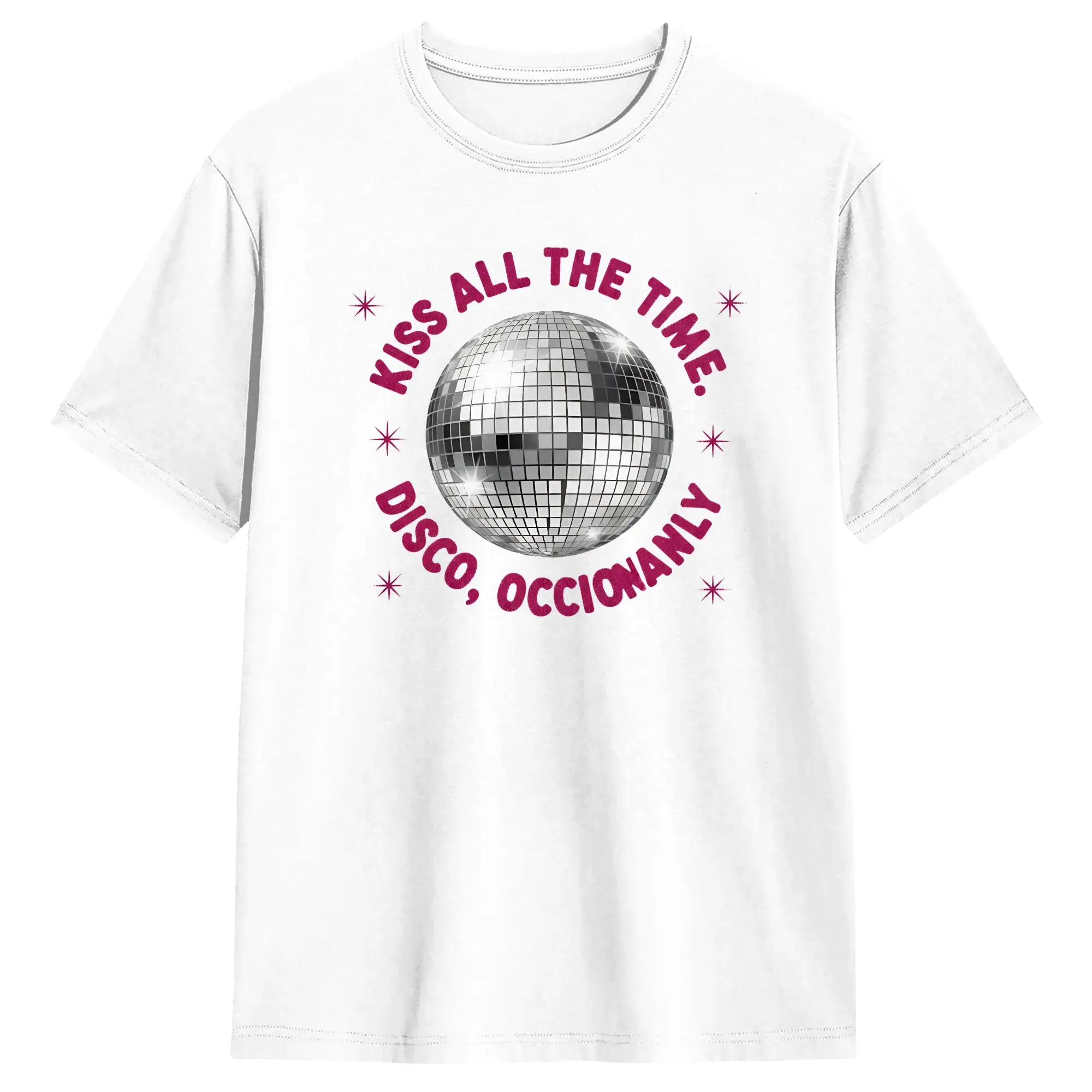 

Men T-Shirt Harrys Styles Kiss All The Time Disco Occasionally Leisure Cotton Tees Short Sleeve T Shirts Round Collar Clothing