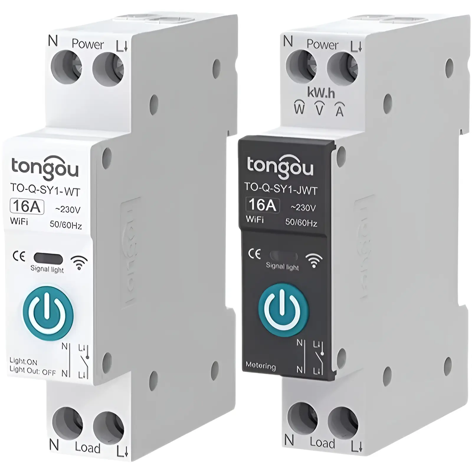 Tuya wifi disjuntor inteligente medição de energia 1p 63a trilho din para casa inteligente controle remoto sem fio interruptor inteligente por app tongou