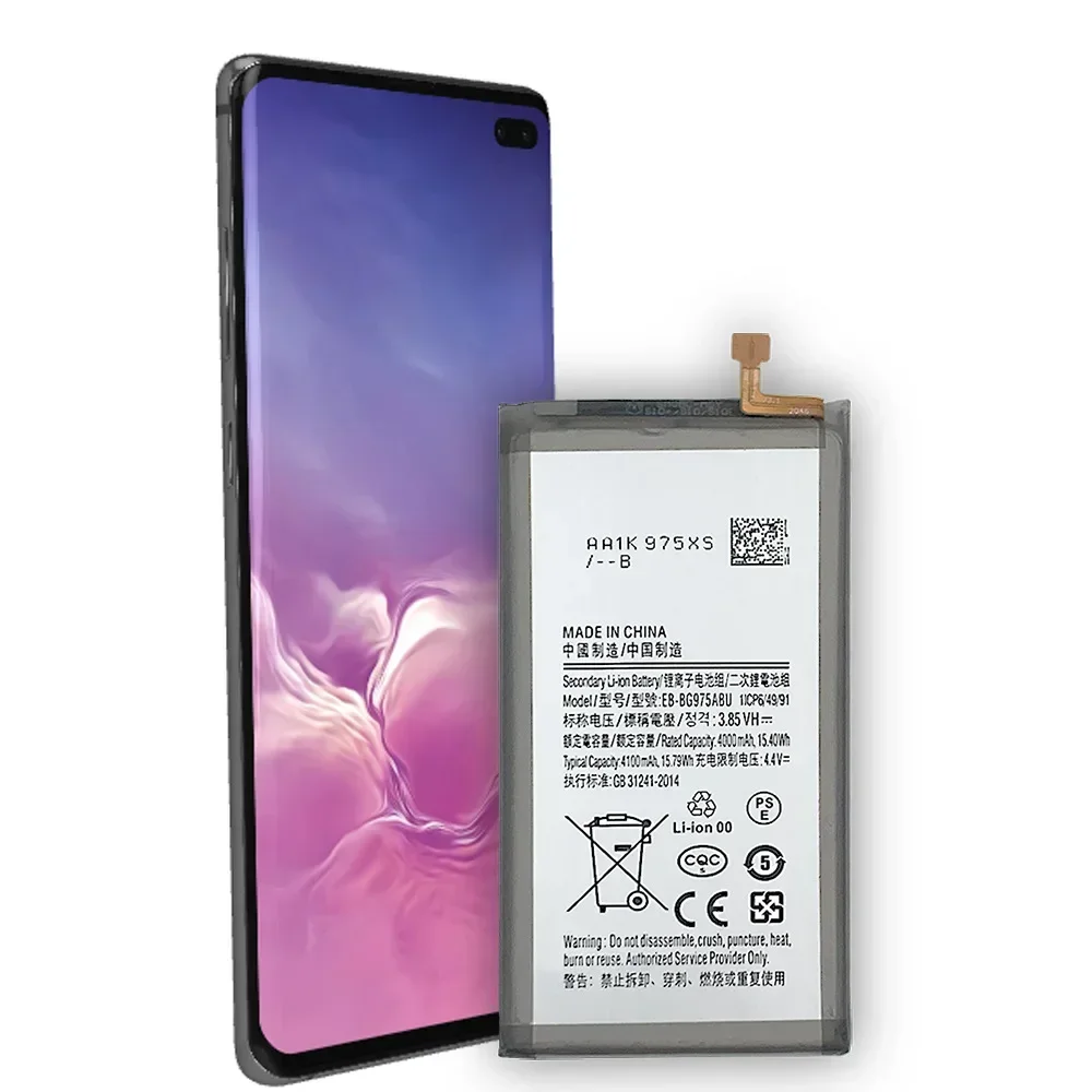 

Аккумулятор EB-BG975ABU 4100 мАч для мобильного телефона Samsung Galaxy S10 Plus S10+ SM-G975F/DS SM-G975U G975W G9750