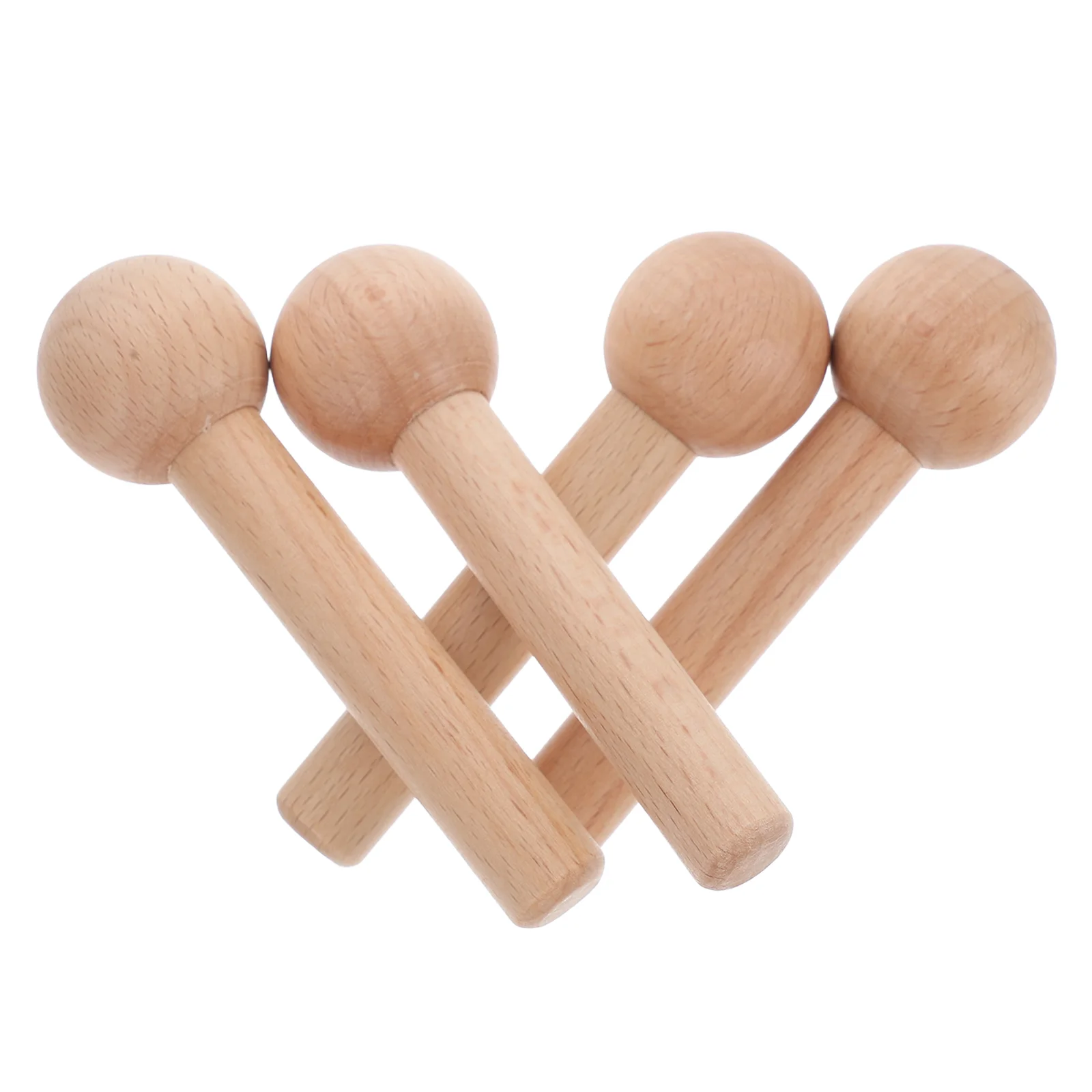 4 Pcs Wooden Stick Hooks Multifunctional Pegboard Holders Sturdy Wood Craft Round Tool Towel Storage Easy Installation