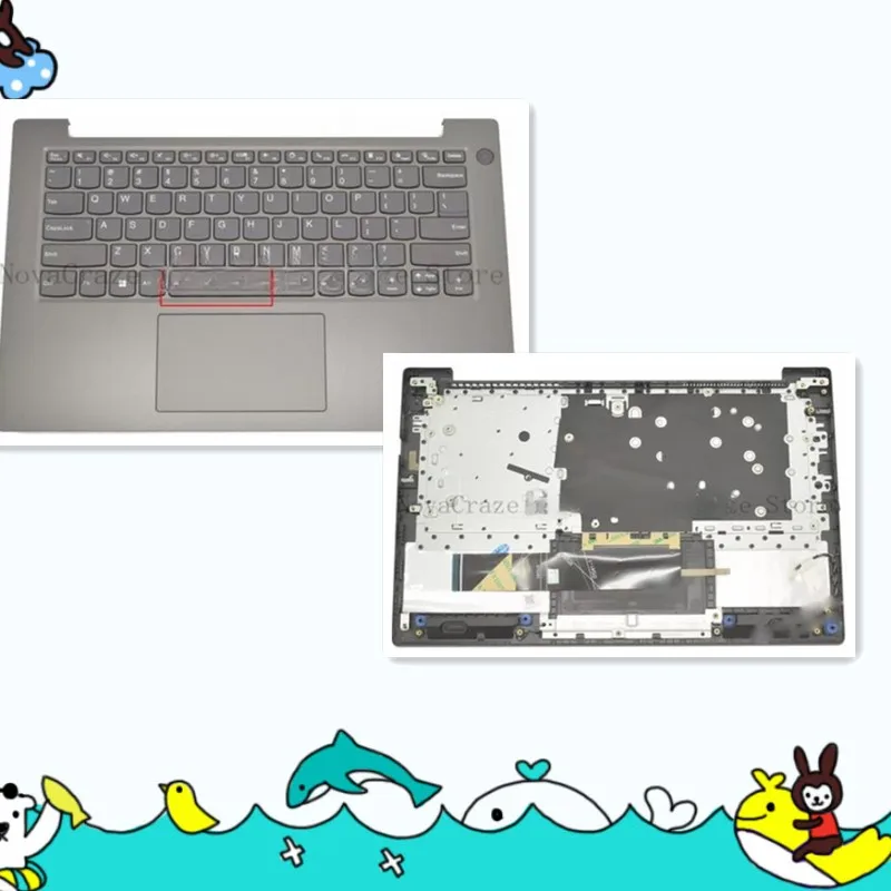 

5CB1B96412 New For Ideapad V14 G2-ITL V14 G2-ALC Palmrest with Keyboard IMR (Black)