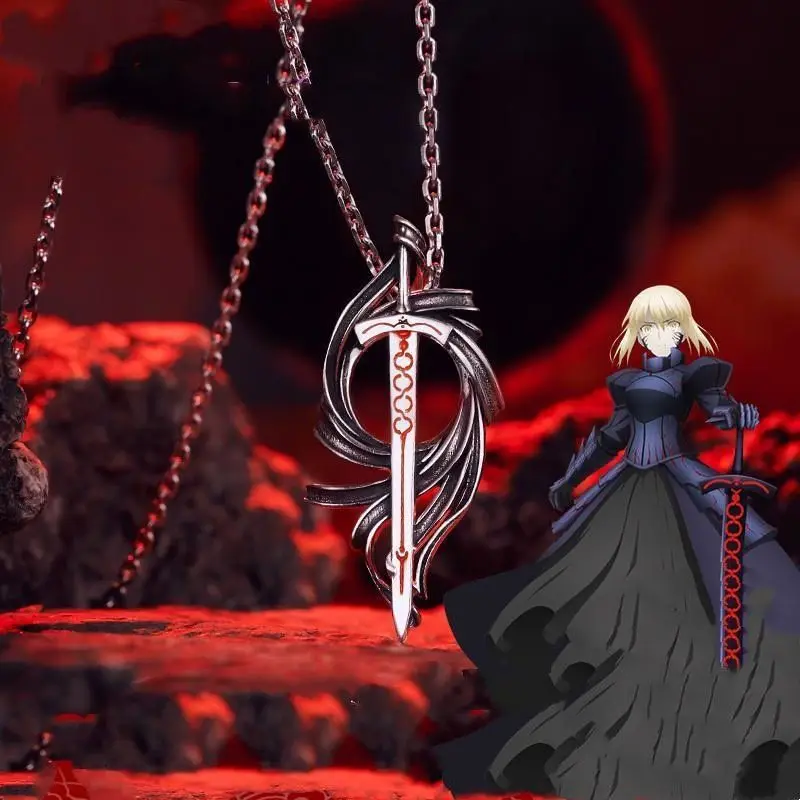 Anime Fate Stay Night Saber Alter Mode Halskette Schmuck Cosplay Party Zubehör