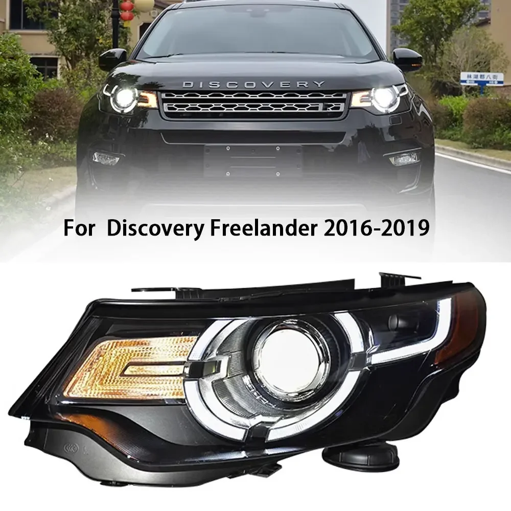 Car Lights For Land Rover Discovery Freelander 2016-2019 DRL Daytime Running Lights Head Lamp LED Bi Xenon Bulb Fog Lights