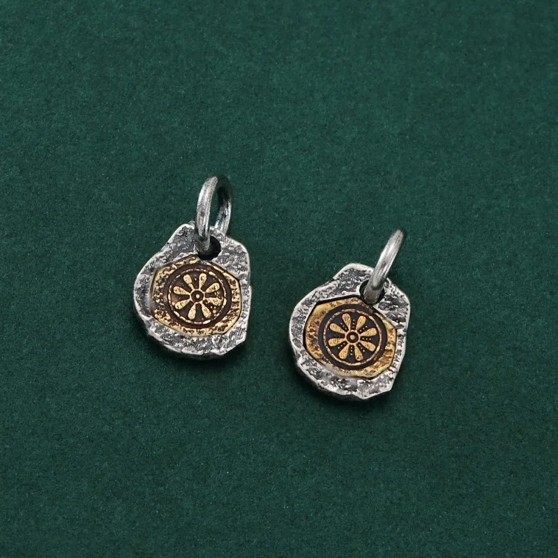 genuine-tibetan-eight-blessings-sutra-wheel-mini-silver-pendant-drop-charms-for-diy-beaded-bracelet-side-hanging-fine-handmade