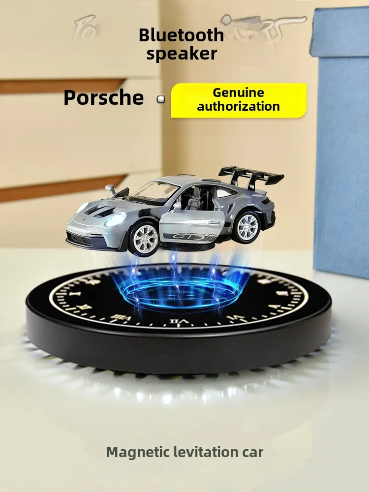 Maglev-Modèle de voiture de sport en alliage pour garçons, modèle audio Porsche authentique, ornement créatif, cadeau de Noël et d'anniversaire