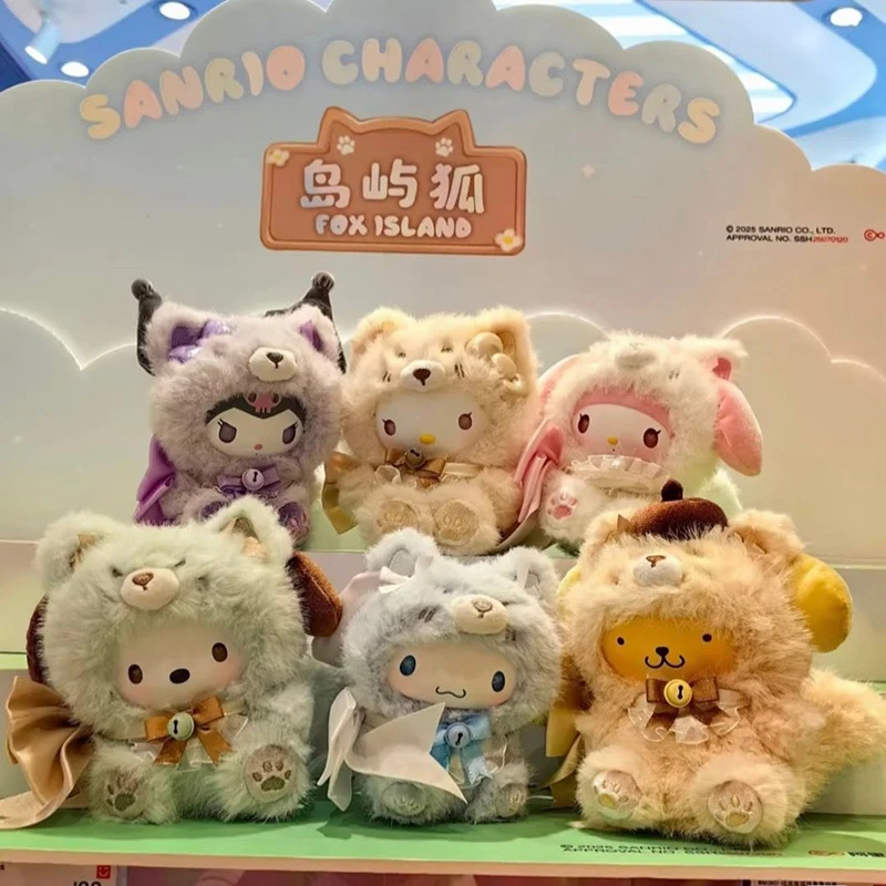 

Genuine Miniso Island Fox Enamel Series Blind Box Kawaii Hello Kitty Backpack Pendant Girls Collectible Toy Christmas Gift