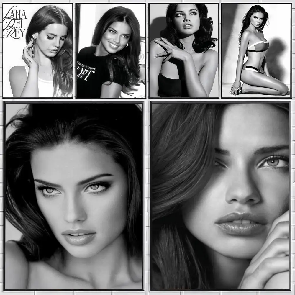 Supermodel A-Adriana Lima Poster Stylish Wall Art for Bedroom Living Room Bar Café Home Decor Gift