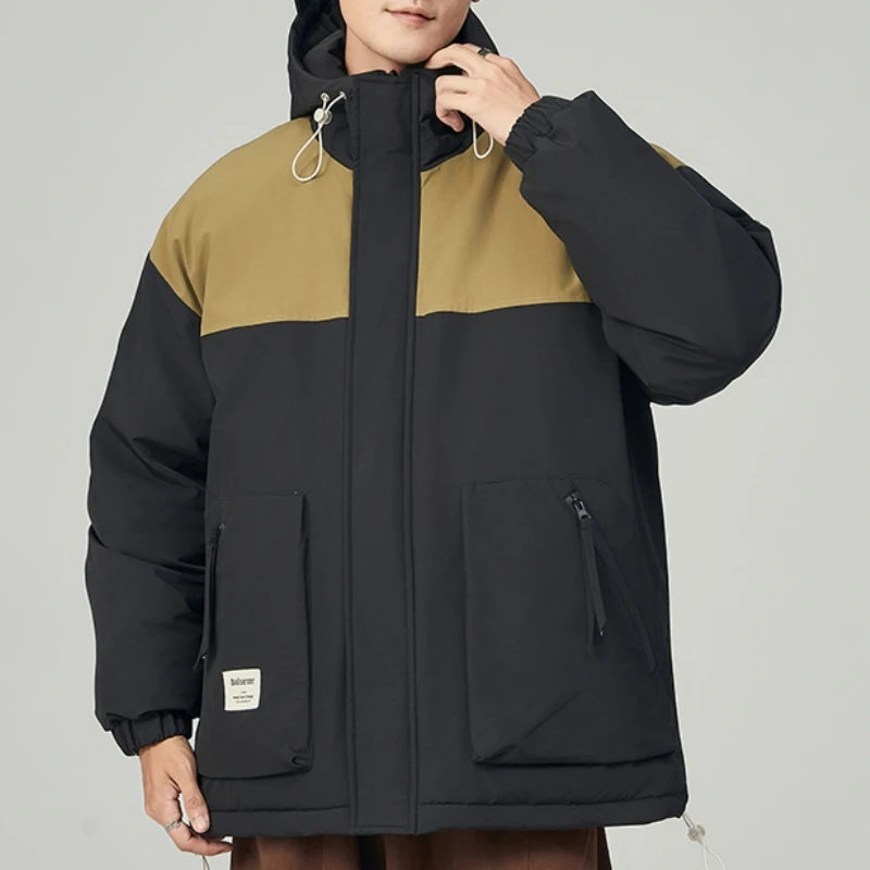 Casaco acolchoado de algodão tipo seda masculino, casaco grosso quente, parkas com capuz, blusão casual, plus size, 8XL, inverno, novo, 2023