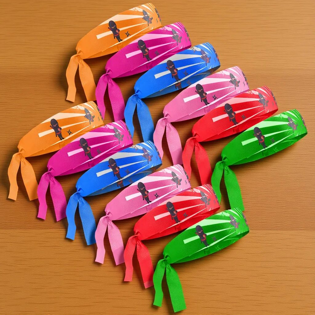 

12pcs Headbands Ninja Karate Samurai Breathable Sports 6 Colors Each 2 Durable Ideal Activities Outdoor Daily Fit