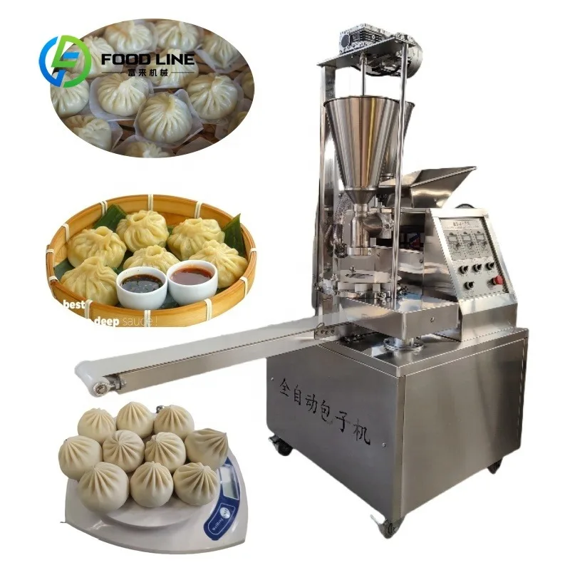 

Customized size Stainless steel automatic bun filling machine dim sum dumpling bun small cage bag filling machine