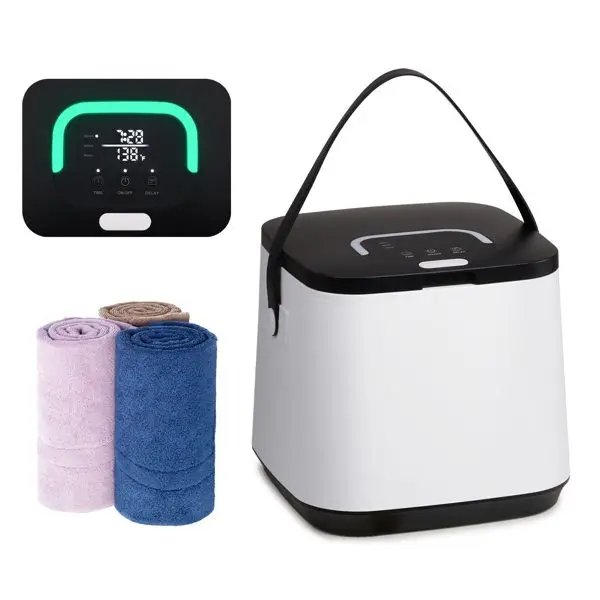 Luxury cute bathroom electric towel heater 14 liters capacity, spa towel rack with timer, cute and convenient