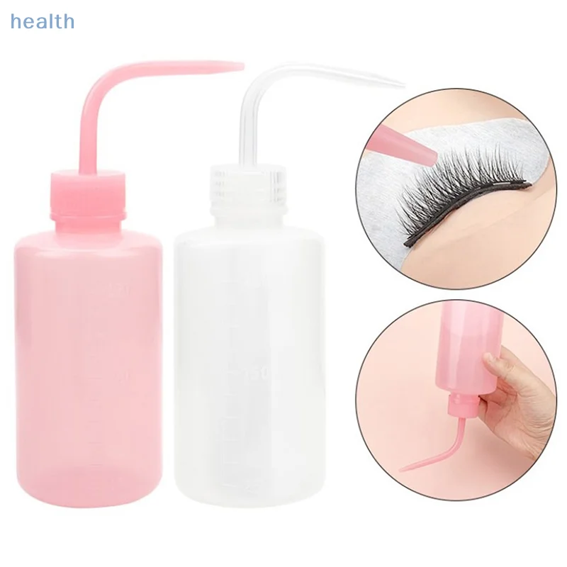 Bouteille de lavage coudée pour Extension de cils, 250ml, bouteille à presser, sans pulvérisation, 4 couleurs, diffuseur de tatouage, fourniture de savon, bouteille de lavage