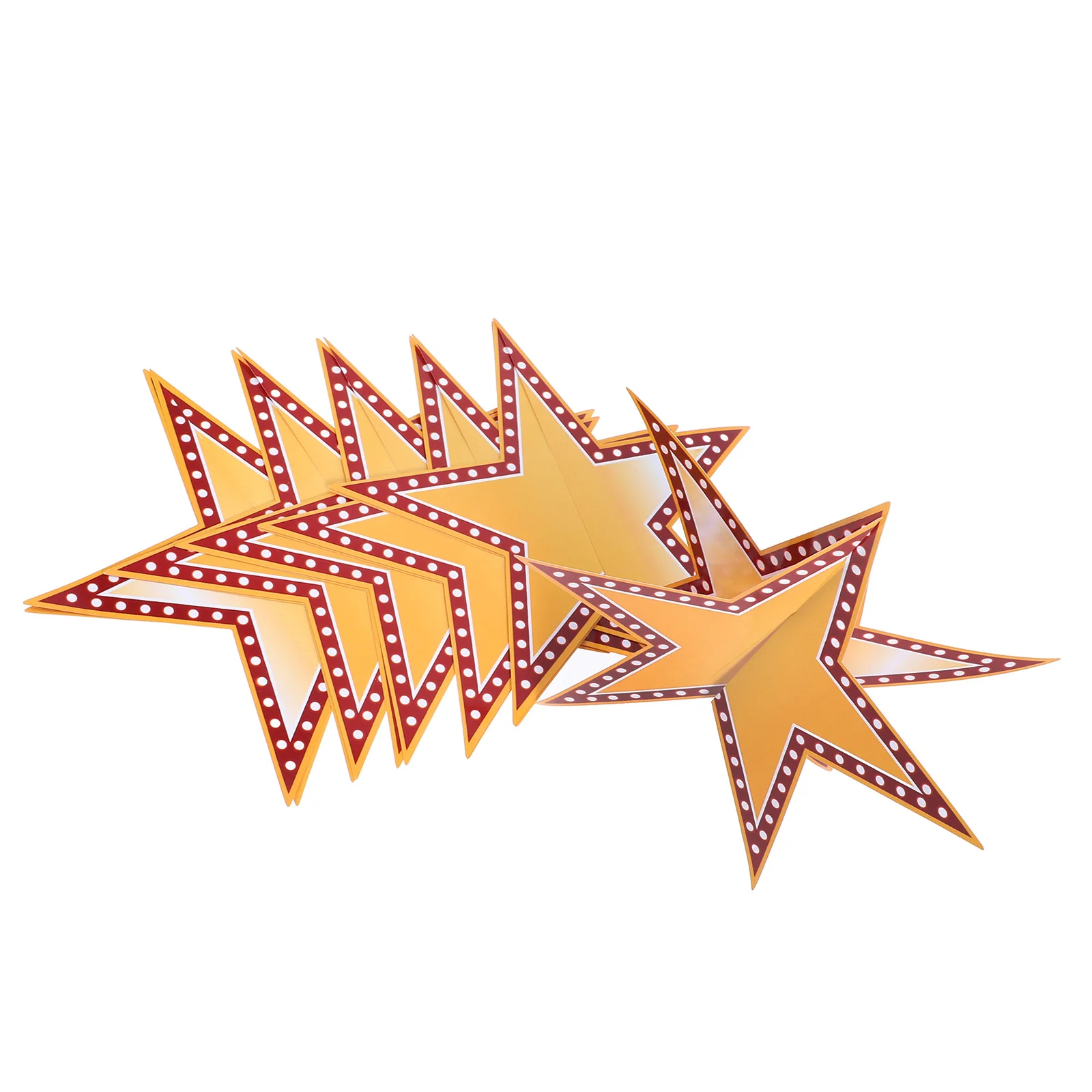 

6Pcs Golden 3D Star Cutout Centerpieces Party Table Decorations for Graduation Birthday Movie Night Christmas Gold Stars