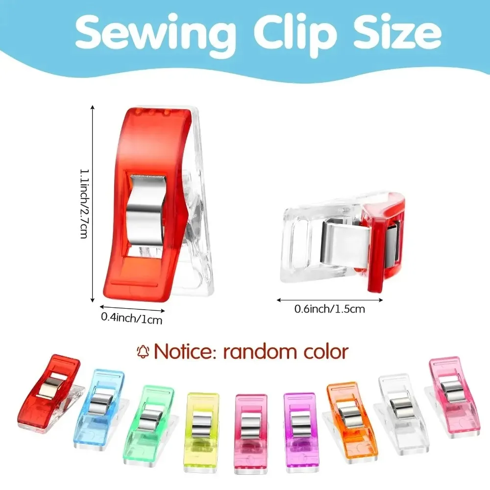 Sewing Clips Colorful Clips Polyvalent Plastic Crafts Crochet Knitting Safety Clothing Color Binding Clips